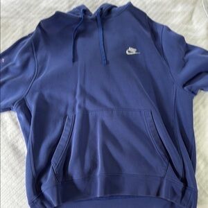 Nike Blue Quarter-Zip Sweater with Swoosh